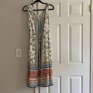 Lucky brand midi floral print dress